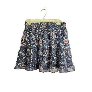 Vineyard Vines Navy Floral Mini Skirt – Size Small